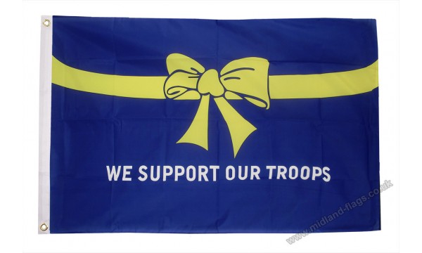Support Our Troops Blue 5ft x 3ft Flag - CLEARANCE